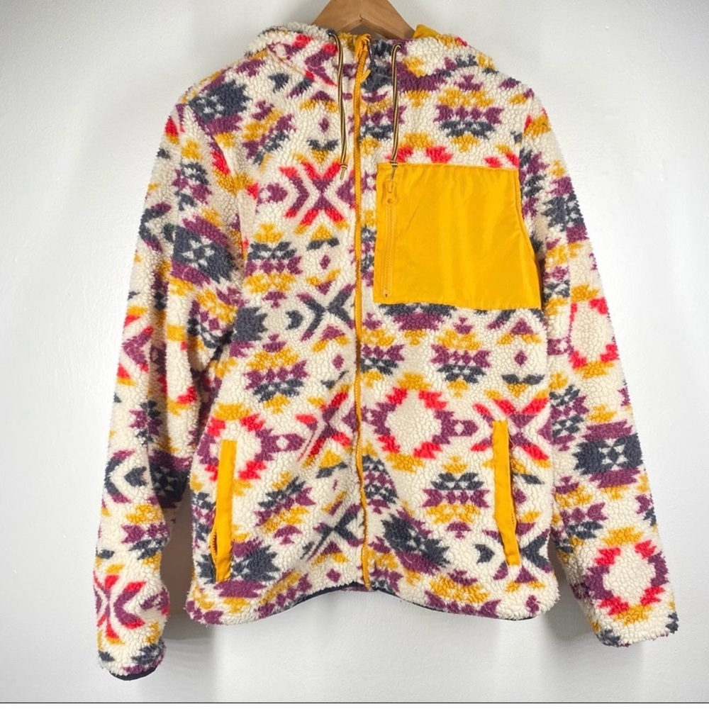 Southwest hoodie Aztec Dravus Wool Fleece Mojave men’s small jacket warm soft